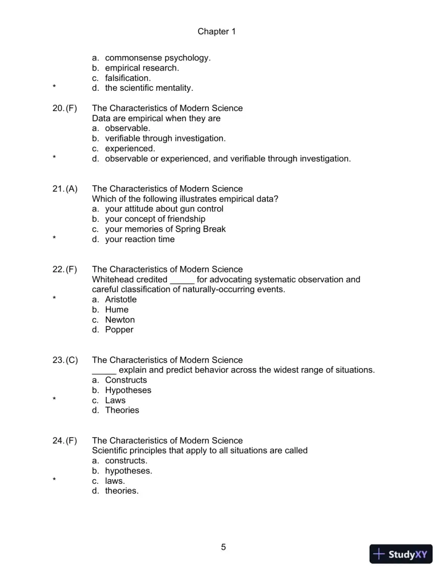 Experimental Psychology 7th Edition Test Bank, page 15