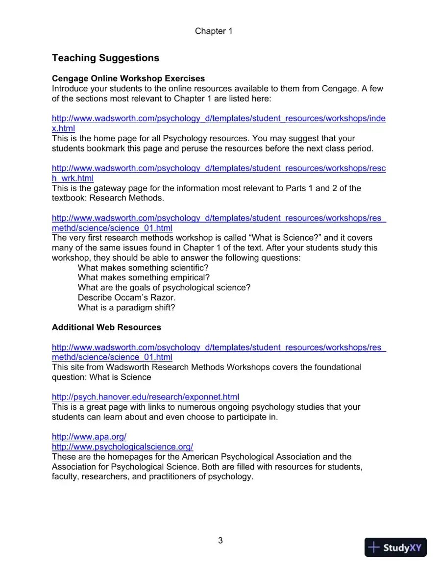 Experimental Psychology 7th Edition Test Bank, page 4
