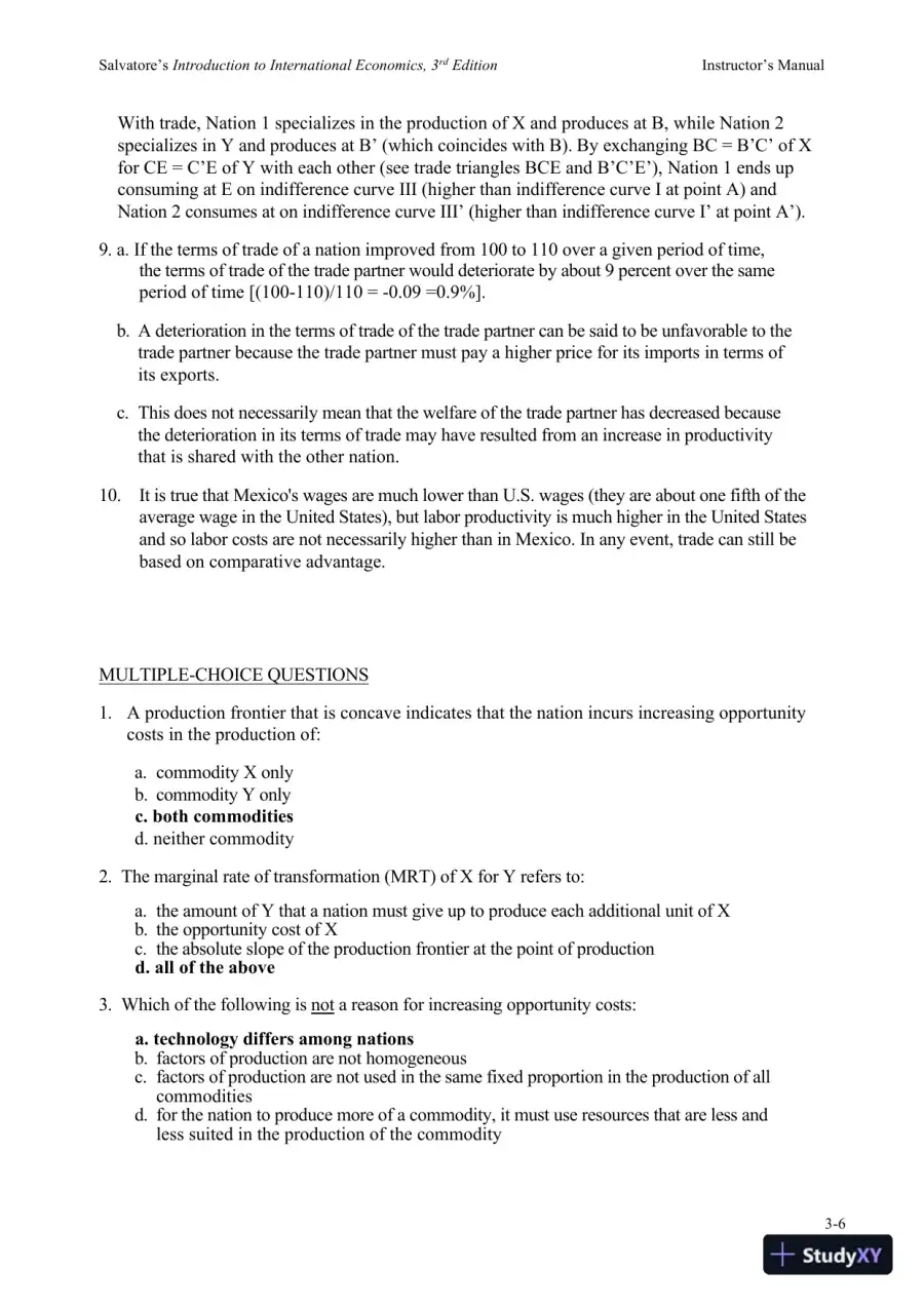 Solution Manual for Introduction to International Economics , 3rd Edition, page 24