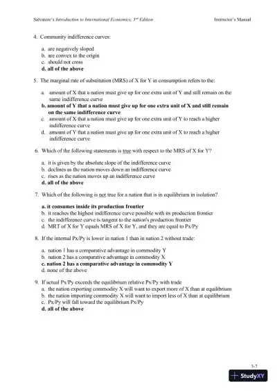 Solution Manual for Introduction to International Economics , 3rd Edition - Page 25 preview image