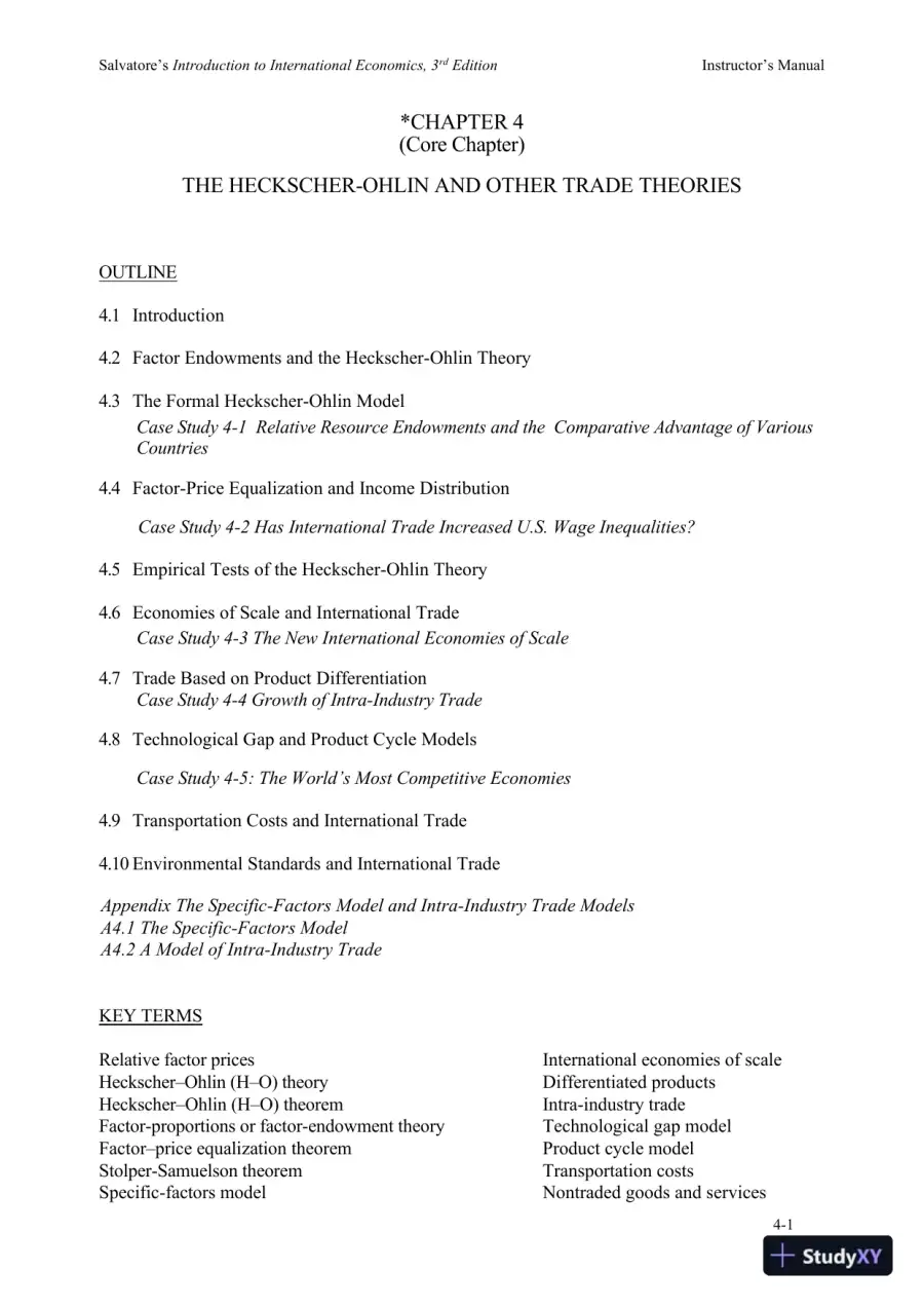 Solution Manual for Introduction to International Economics , 3rd Edition, page 27