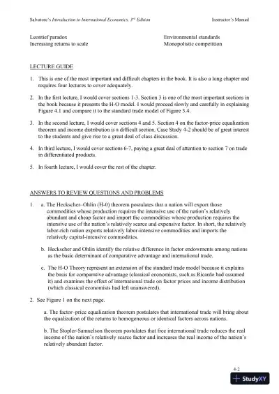 Solution Manual for Introduction to International Economics , 3rd Edition - Page 28 preview image