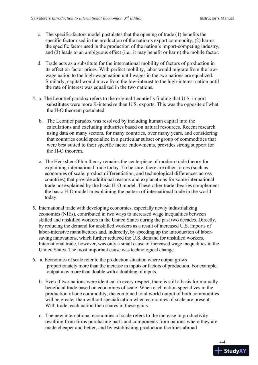 Solution Manual for Introduction to International Economics , 3rd Edition, page 30