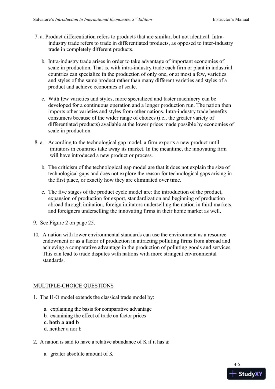 Solution Manual for Introduction to International Economics , 3rd Edition, page 31