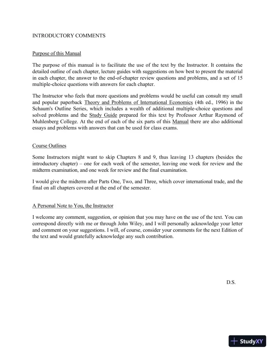 Solution Manual for Introduction to International Economics , 3rd Edition, page 4