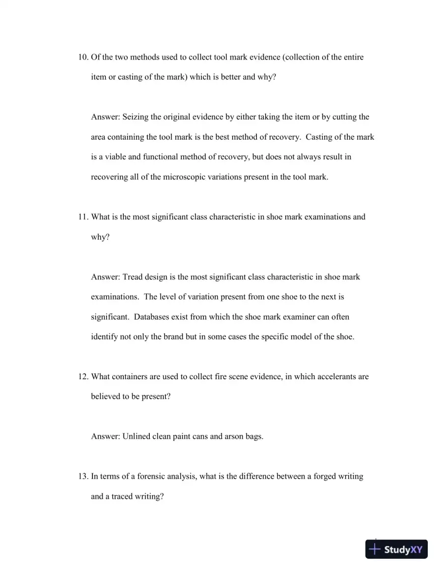 Solution Manual for Practical Crime Scene Processing and Investigation, 2nd Edition, page 16