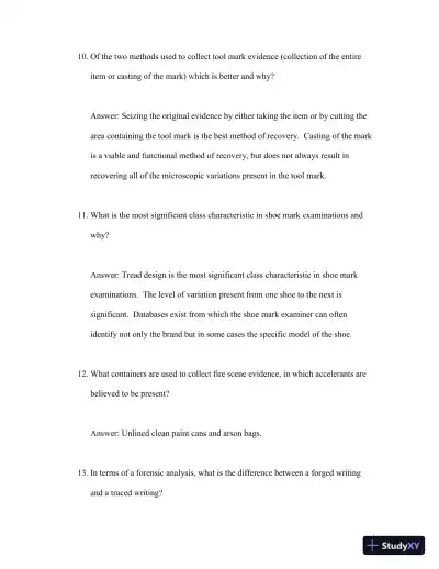 Solution Manual for Practical Crime Scene Processing and Investigation, 2nd Edition - Page 16 preview image