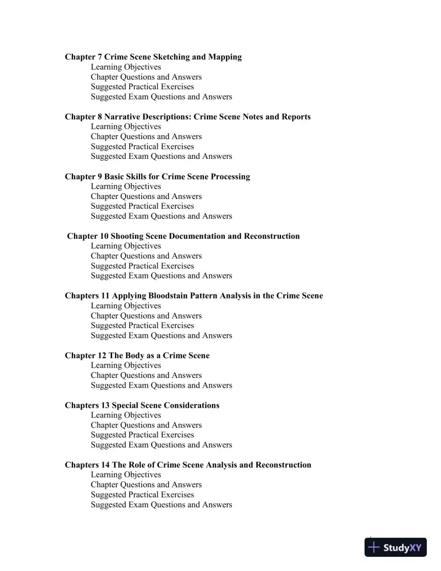 Solution Manual for Practical Crime Scene Processing and Investigation, 2nd Edition, page 4