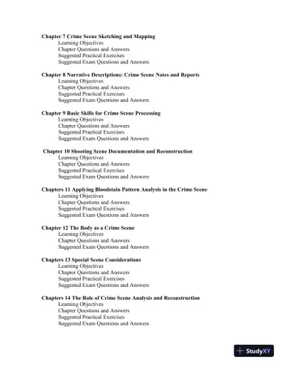 Solution Manual for Practical Crime Scene Processing and Investigation, 2nd Edition - Page 4 preview image