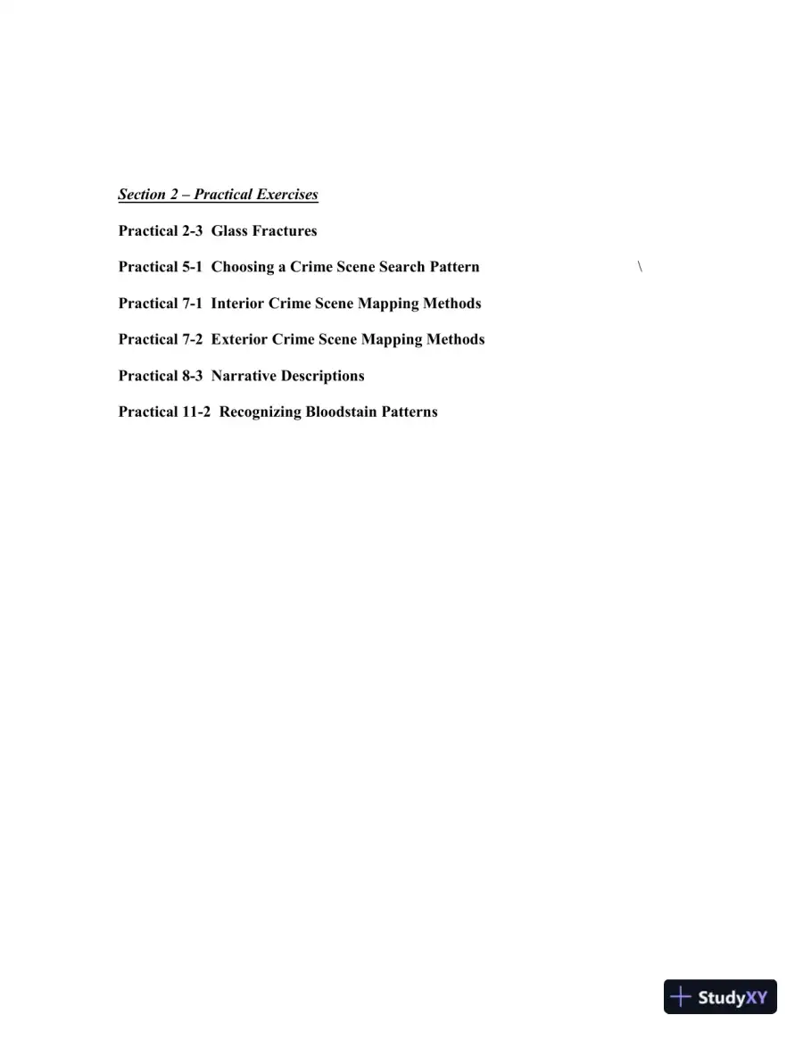 Solution Manual for Practical Crime Scene Processing and Investigation, 2nd Edition, page 5