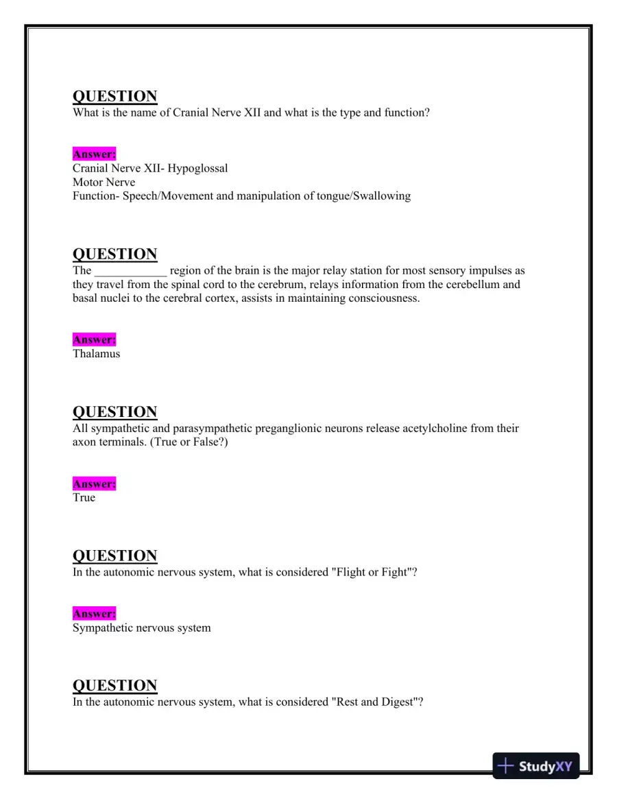 2023-2024 BIOS252 Anatomy and Physiology Review Exam II With Answers (160 Solved Questions), page 13