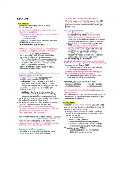 Lecture Notes NCLEX - Page 1 preview image