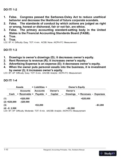 Solution Manual For Accounting Principles, 13th Edition - Page 11 preview image