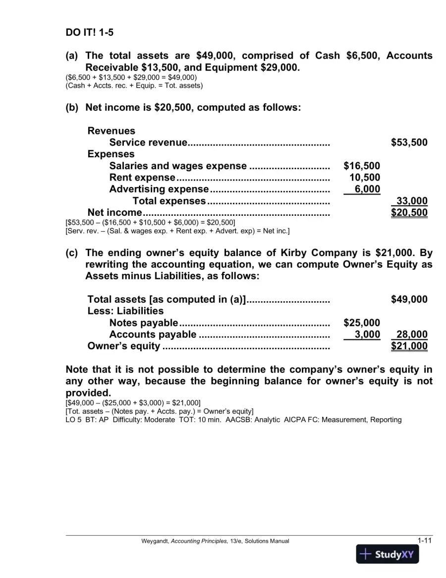 Solution Manual For Accounting Principles, 13th Edition, page 12