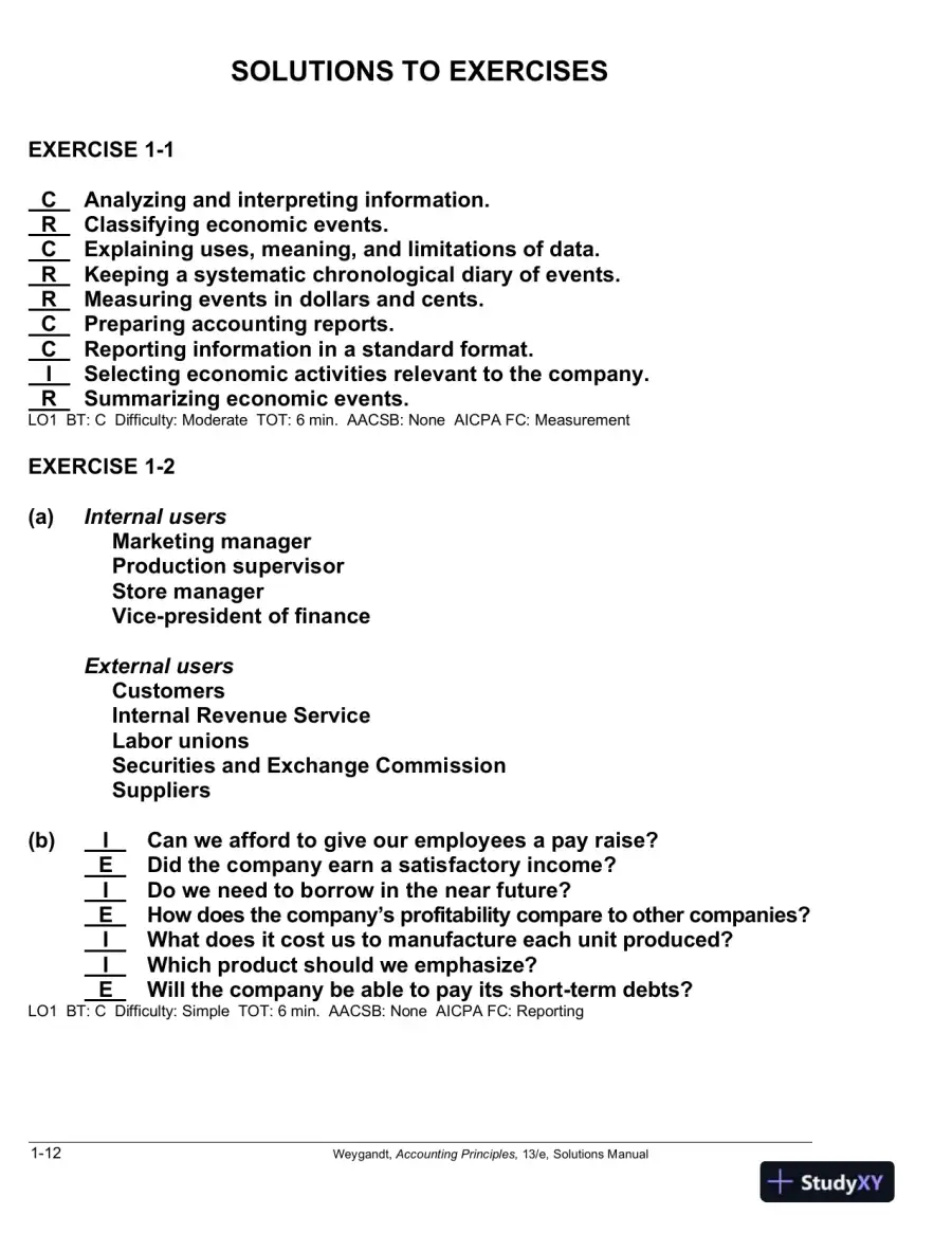 Solution Manual For Accounting Principles, 13th Edition, page 13