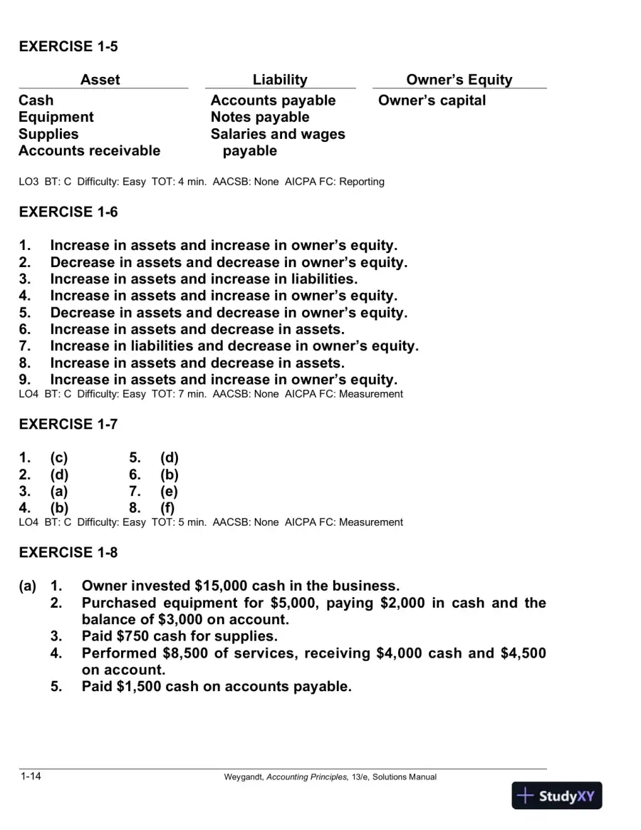 Solution Manual For Accounting Principles, 13th Edition, page 15