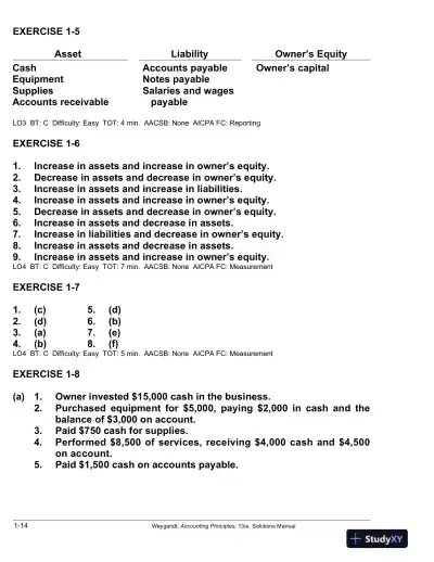 Solution Manual For Accounting Principles, 13th Edition - Page 15 preview image
