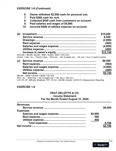 Solution Manual For Accounting Principles, 13th Edition - Page 16 preview image