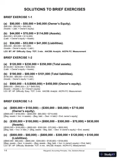 Solution Manual For Accounting Principles, 13th Edition - Page 7 preview image
