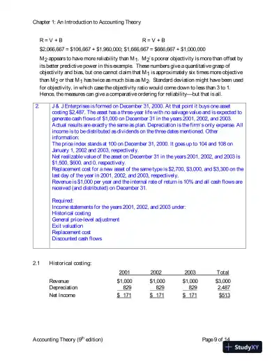 Solution Manual for Accounting Theory: Conceptual Issues in a Political and Economic Environment , 8th Edition - Page 10 preview image