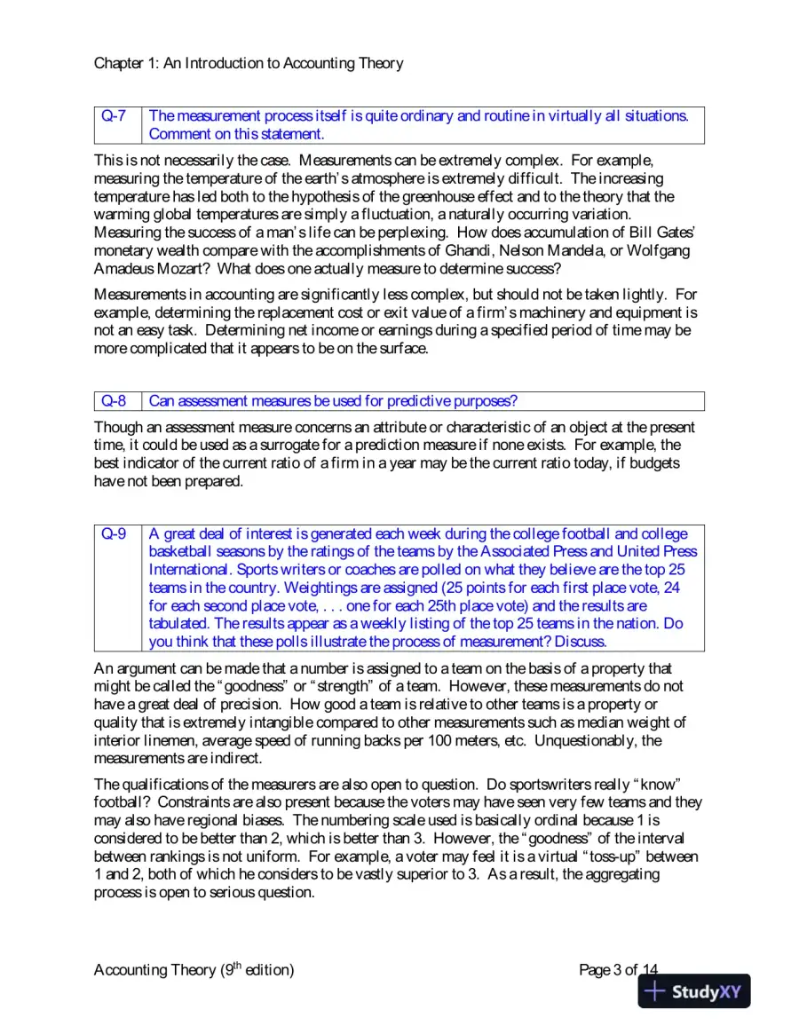 Solution Manual for Accounting Theory: Conceptual Issues in a Political and Economic Environment , 8th Edition, page 4
