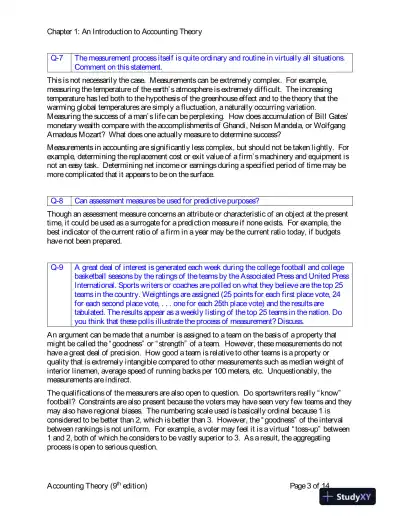 Solution Manual for Accounting Theory: Conceptual Issues in a Political and Economic Environment , 8th Edition - Page 4 preview image