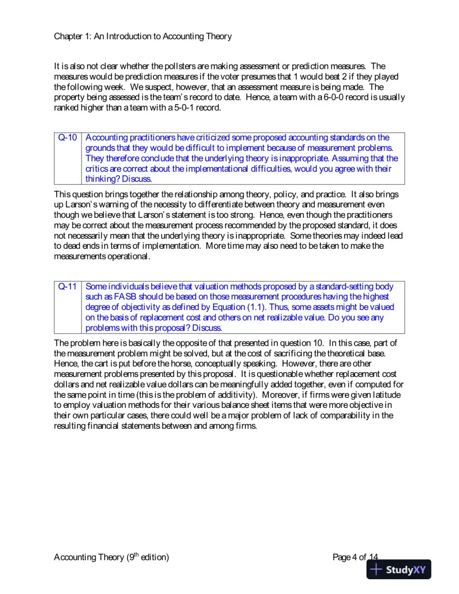 Solution Manual for Accounting Theory: Conceptual Issues in a Political and Economic Environment , 8th Edition, page 5