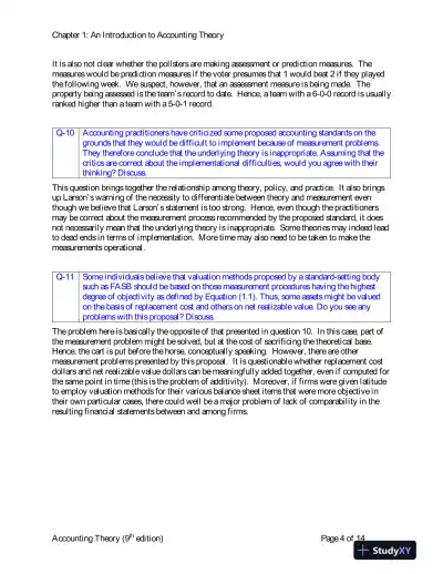 Solution Manual for Accounting Theory: Conceptual Issues in a Political and Economic Environment , 8th Edition - Page 5 preview image