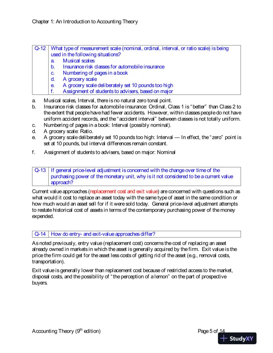 Solution Manual for Accounting Theory: Conceptual Issues in a Political and Economic Environment , 8th Edition, page 6