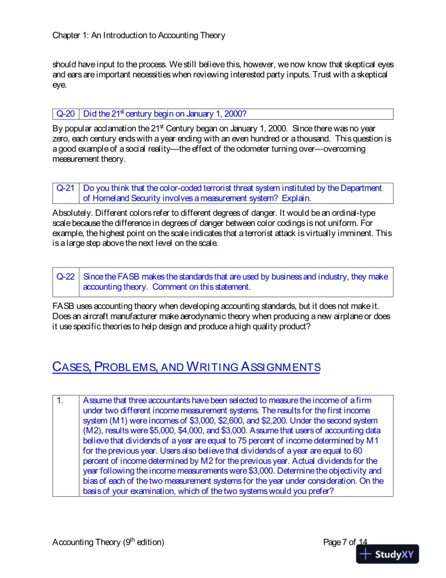Solution Manual for Accounting Theory: Conceptual Issues in a Political and Economic Environment , 8th Edition, page 8