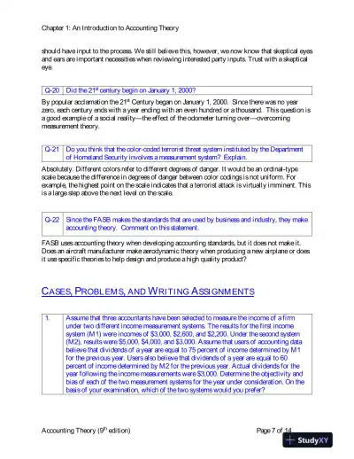 Solution Manual for Accounting Theory: Conceptual Issues in a Political and Economic Environment , 8th Edition - Page 8 preview image