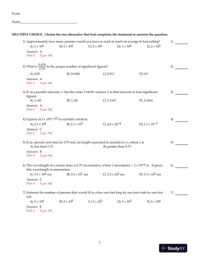 Physics: Principles With Applications, 7th Edition Test Bank - Page 1 preview image