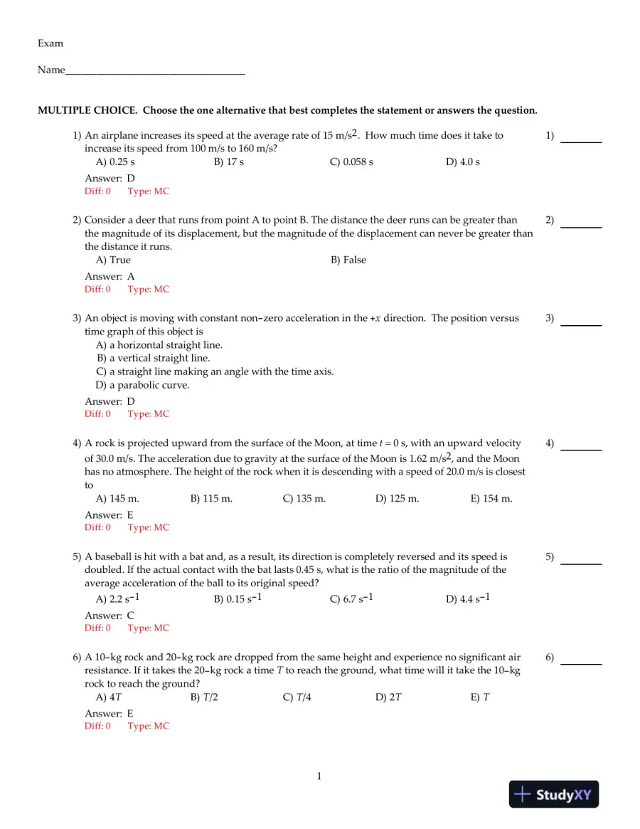Physics: Principles With Applications, 7th Edition Test Bank, page 10