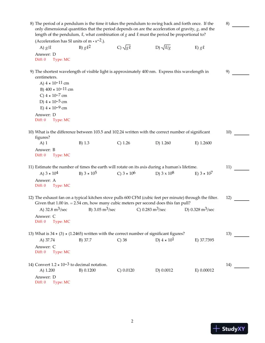 Physics: Principles With Applications, 7th Edition Test Bank, page 3