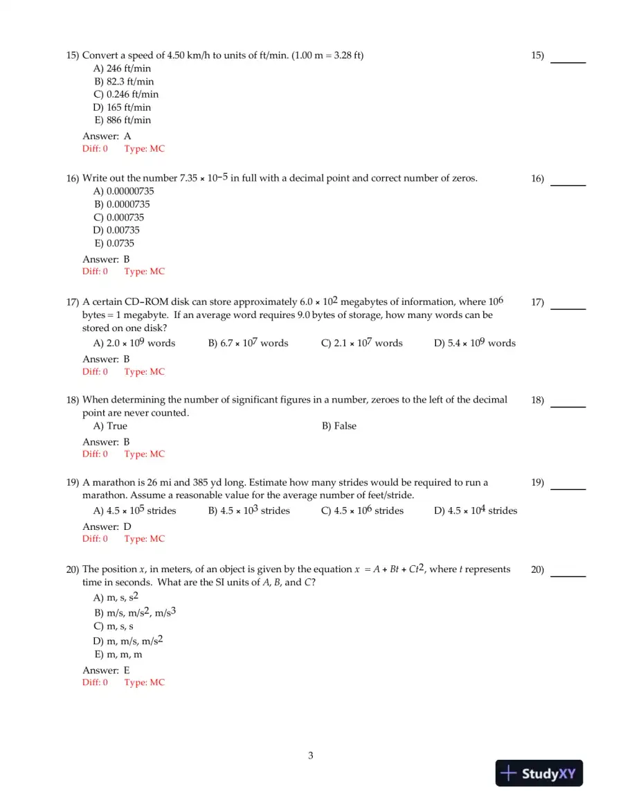 Physics: Principles With Applications, 7th Edition Test Bank, page 4