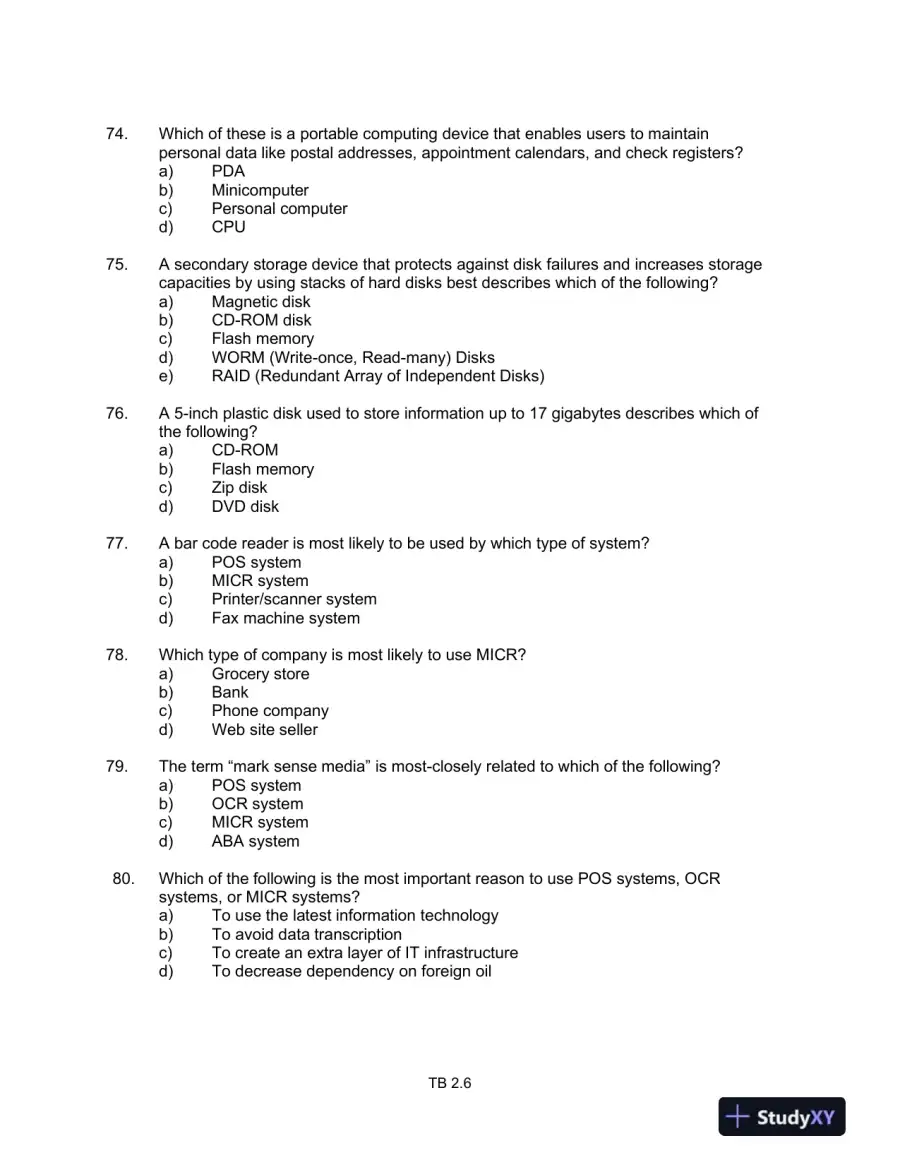 Test Bank For Core Concepts Of Accounting Information Systems, 12th Edition, page 7