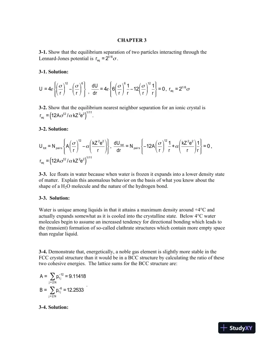 Solution Manual for Fundamentals of Condensed Matter and Crystalline Physics: An Introduction for Students of Physics and Materials Science, 1st Edition, page 12