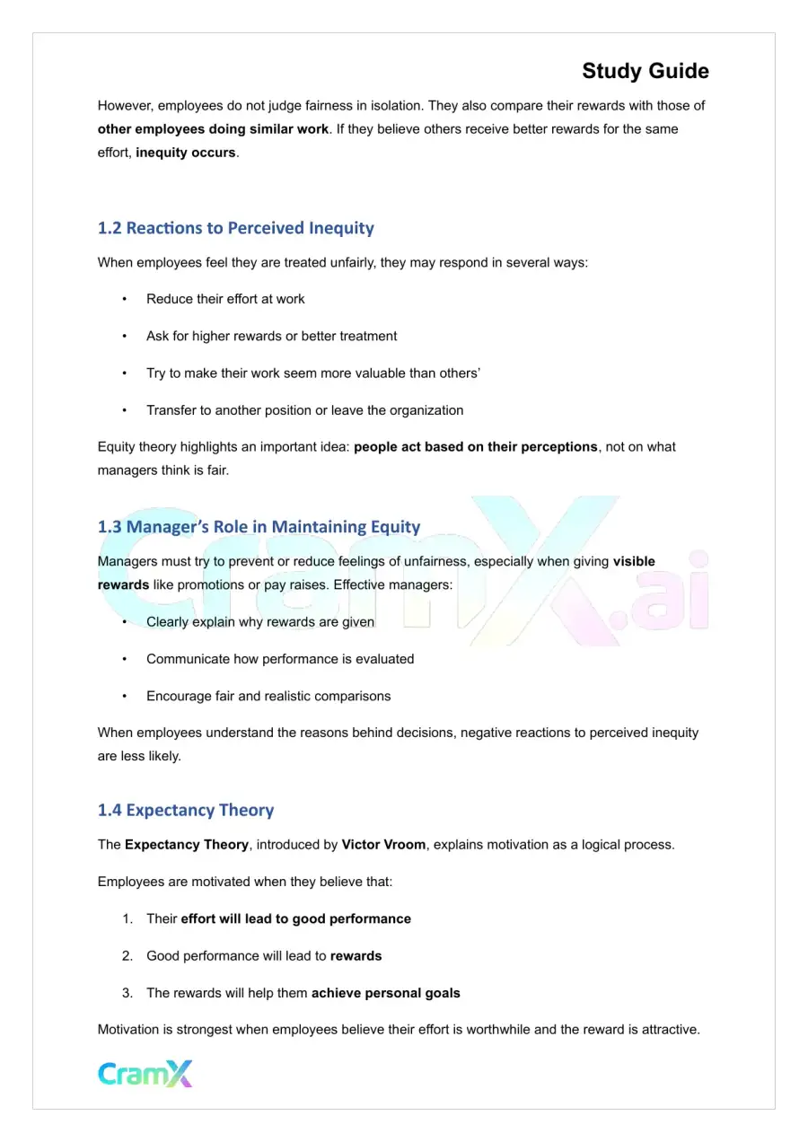 Principles of Management - Motivating and Rewarding Employees, page 2
