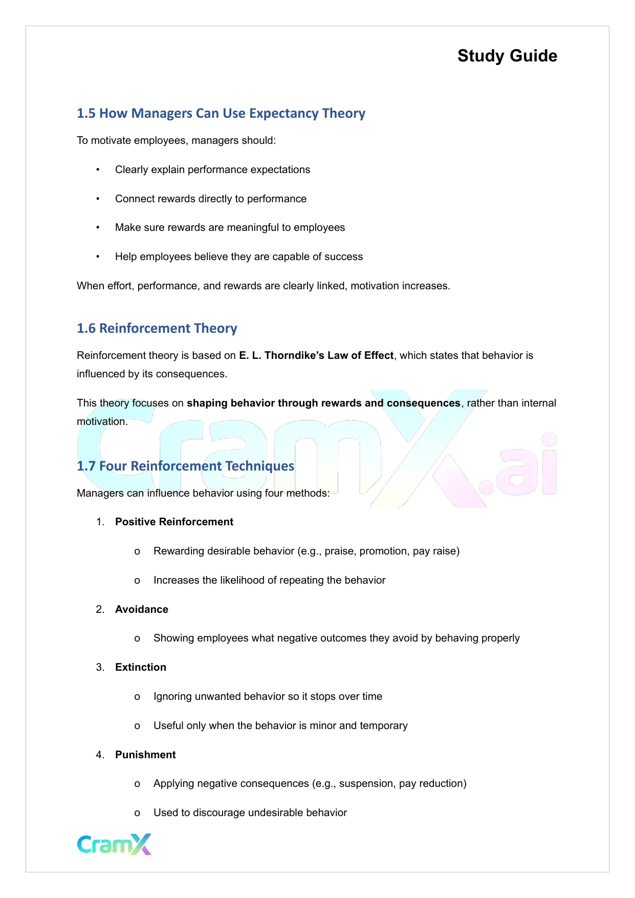 Principles of Management - Motivating and Rewarding Employees - Page 3 preview image