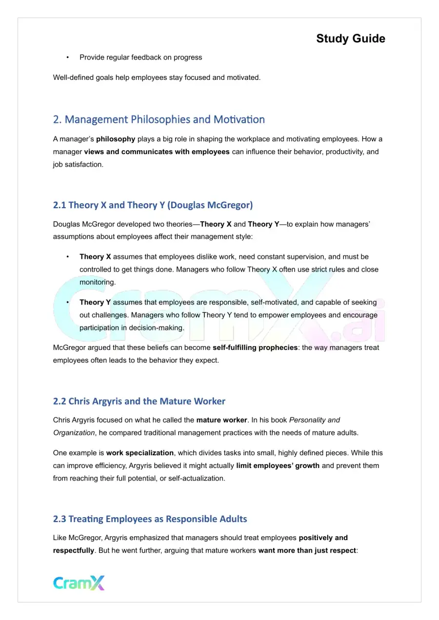 Principles of Management - Motivating and Rewarding Employees, page 5