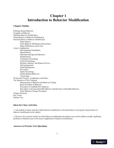 Solution Manual for Behavior Modification: Principles and Procedures, 6th Edition - Page 6 preview image