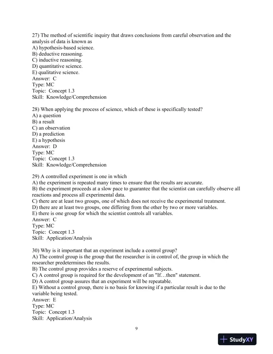 Test Bank For Campbell Biology, First Canadian Edition, page 13