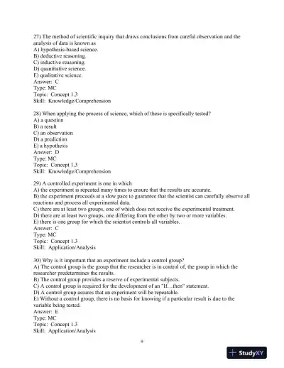 Test Bank For Campbell Biology, First Canadian Edition - Page 13 preview image