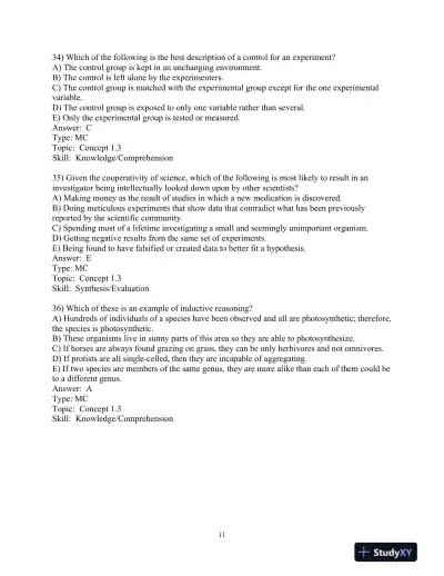 Test Bank For Campbell Biology, First Canadian Edition - Page 15 preview image