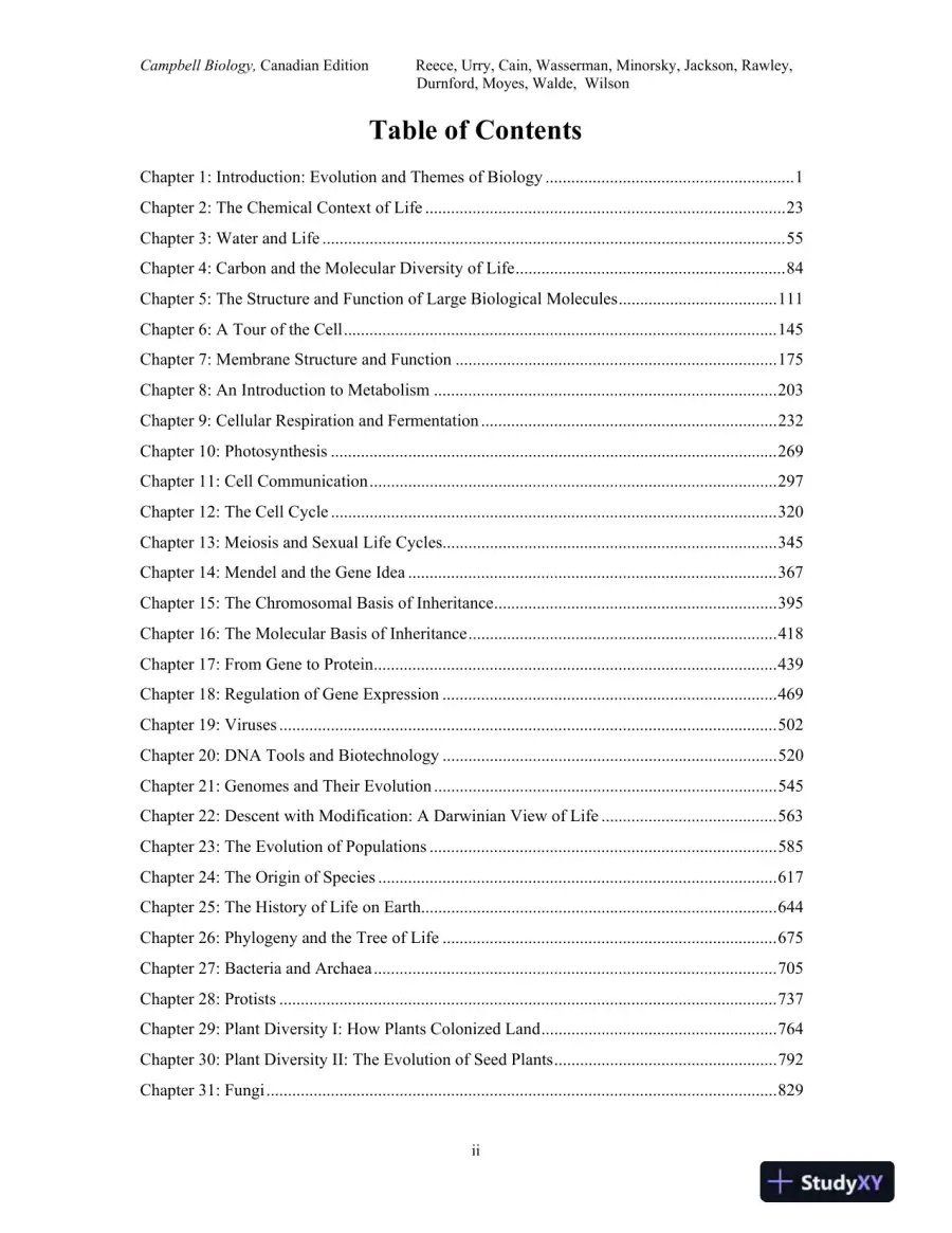 Test Bank For Campbell Biology, First Canadian Edition, page 3
