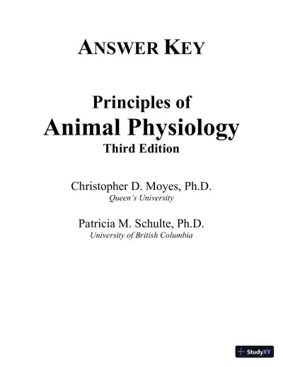 Solution Manual for Principles of Animal Physiology, 3rd Edition - Page 1 preview image