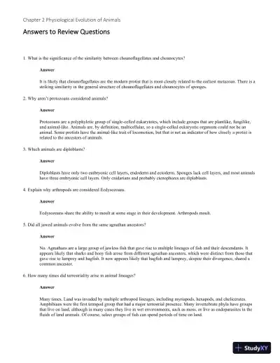 Solution Manual for Principles of Animal Physiology, 3rd Edition - Page 11 preview image