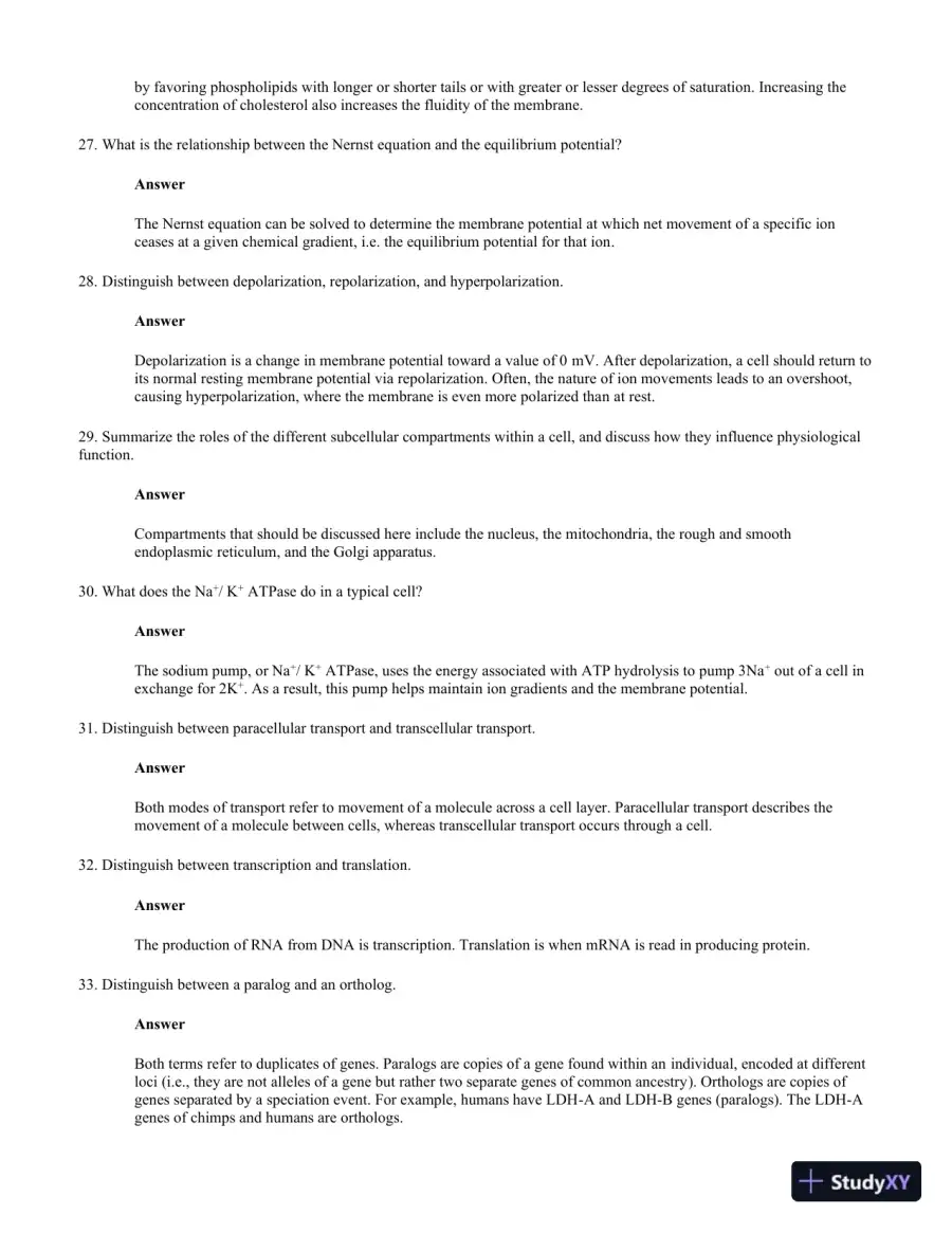 Solution Manual for Principles of Animal Physiology, 3rd Edition, page 18