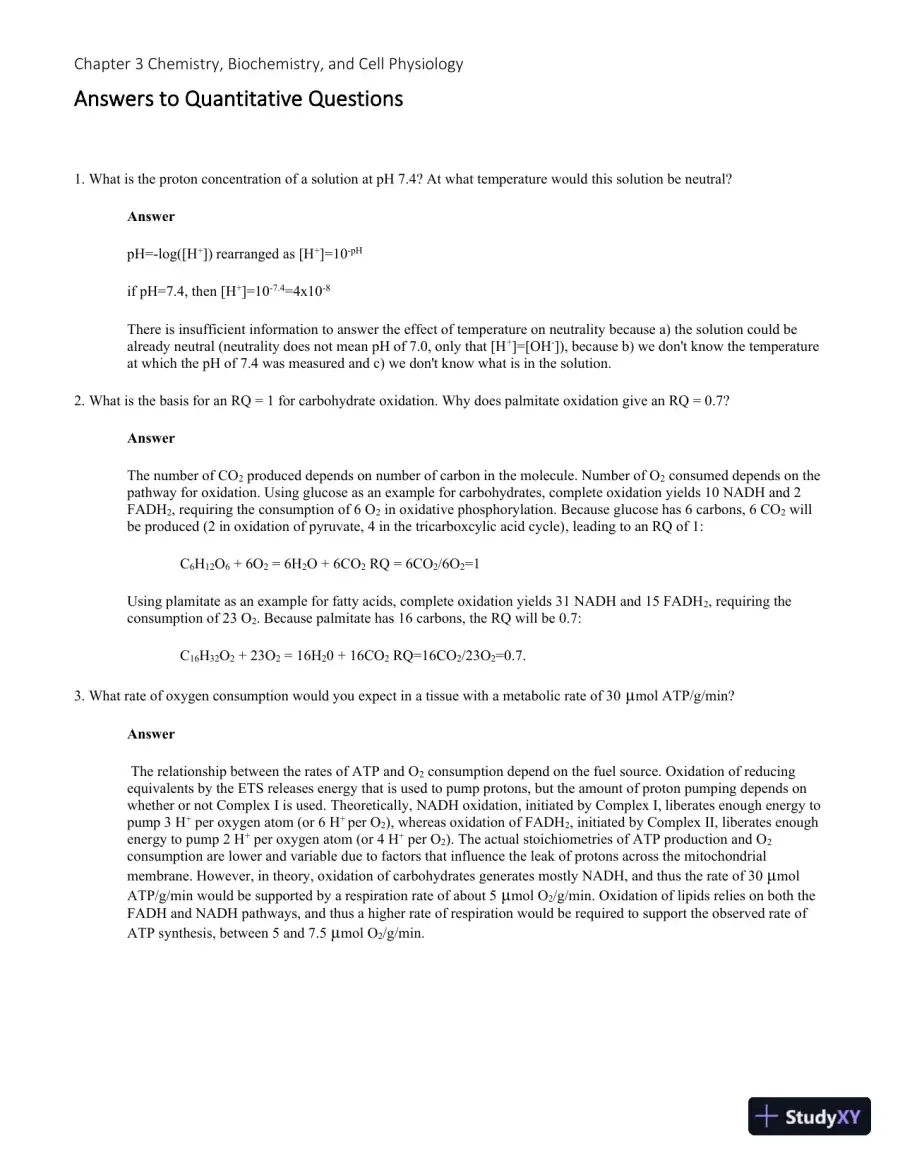 Solution Manual for Principles of Animal Physiology, 3rd Edition, page 20