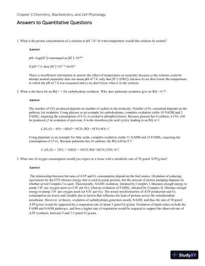 Solution Manual for Principles of Animal Physiology, 3rd Edition - Page 20 preview image